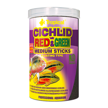 Cichlid Red & Green Medium Sticks 1000ml/360g